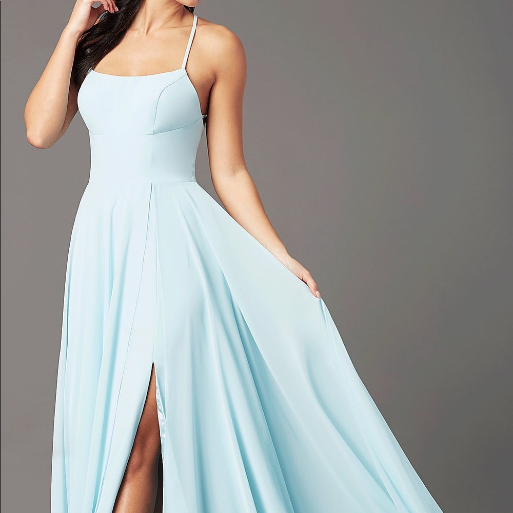PromGirl Light Blue Prom Dress